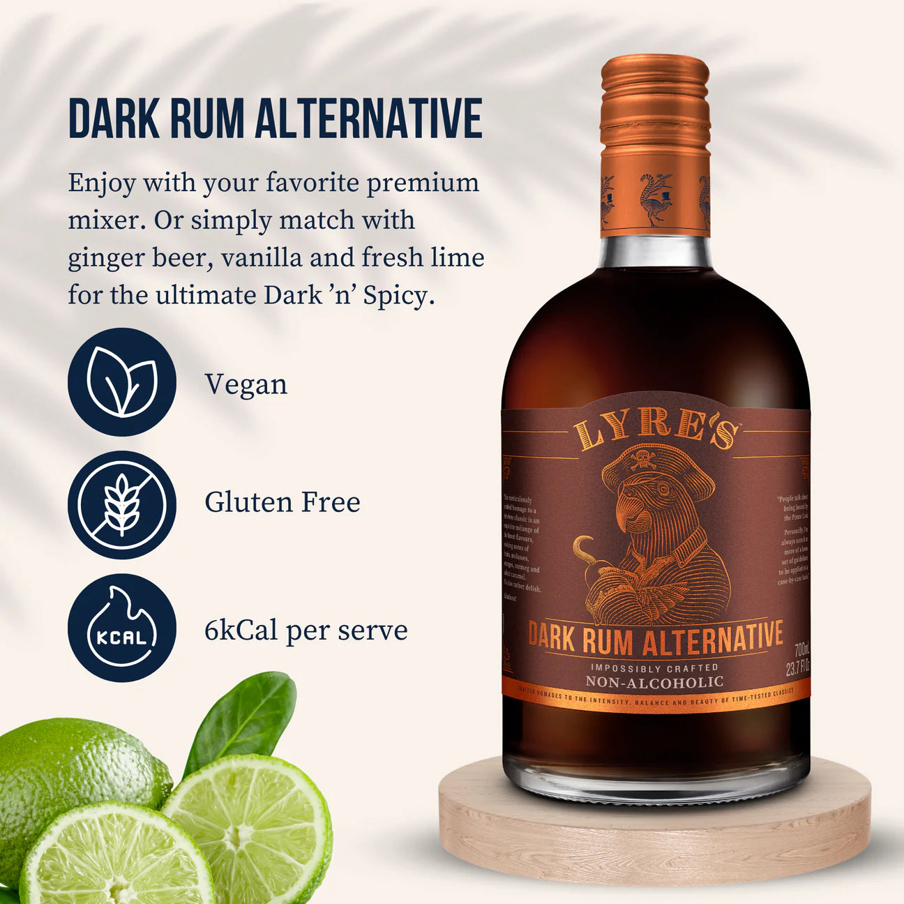 Lyre’s Dark Cane (Dark rum alternative)